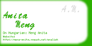 anita meng business card